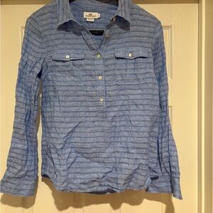 Vineyard Vines Blue Striped Button-Up Shirt